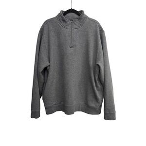 L.L.Bean Quarter Zip‎ Pullover XL Gray Classic Outdoors Dadcore Normcore Casual